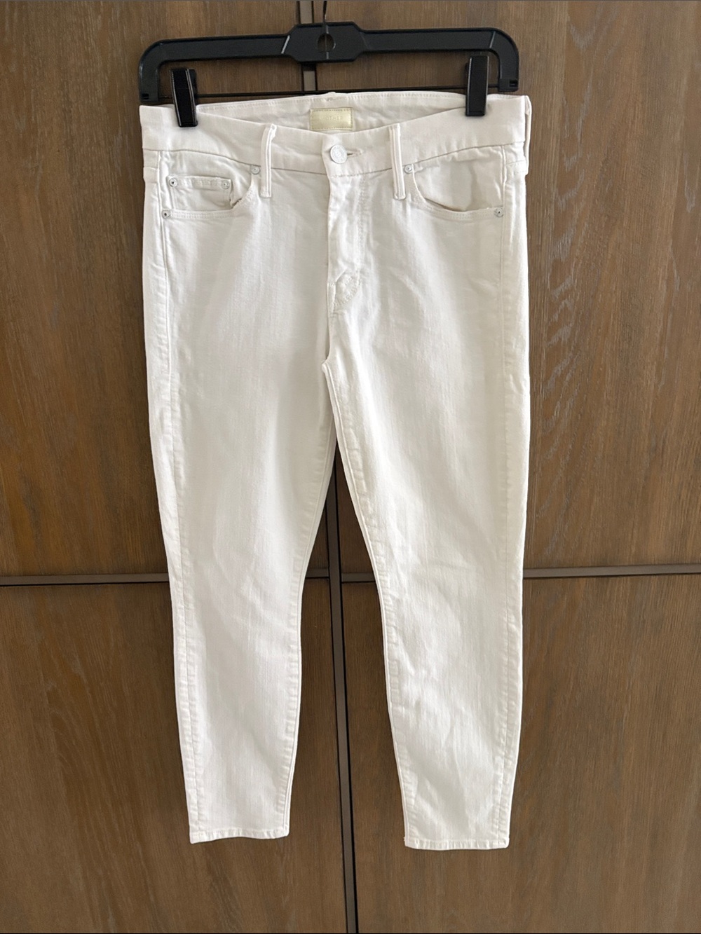 MOTHER White Skinny Stretch Jeans